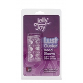 Прозрачная насадка на пенис с шипами и бугорками JELLY JOY LUST CLUSTER CLEAR - Dream Toys - в Рубцовске купить с доставкой