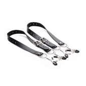 Ремни с зажимами для половых губ Spread Labia Spreader Straps with Clamps - XR Brands - купить с доставкой в Рубцовске