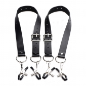Ремни с зажимами для половых губ Spread Labia Spreader Straps with Clamps - XR Brands - купить с доставкой в Рубцовске
