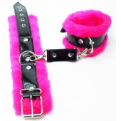 Оковы на ноги с розовым мехом BDSM Light - БДСМ Арсенал - купить с доставкой в Рубцовске