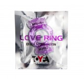 Фиолетовое виброкольцо с двумя вибропульками - Toyfa Basic - в Рубцовске купить с доставкой