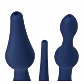 Набор из 3 универсальных насадок для анального душа Universal 3 Piece Silicone Enema Attachment Set - XR Brands - купить с доставкой в Рубцовске