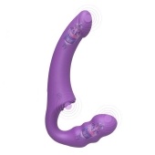 Фиолетовый безремневой страпон Straples Strap-On Dildo - Erokay - купить с доставкой в Рубцовске