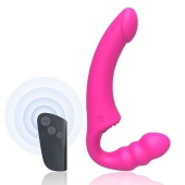 Розовый безремневой страпон Straples Strap-On Dildo - Erokay - купить с доставкой в Рубцовске