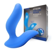 Синий вибромассажер простаты 3,5’’ Curve P-spot Massager - 12 см. - Erokay - в Рубцовске купить с доставкой