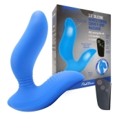 Синий вибромассажер простаты 3,5’’ Remote Control Curve P-spot Massager - 12 см. - Erokay - в Рубцовске купить с доставкой