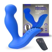 Синий вибромассажер простаты 3,5’’ Remote Control P-spot Massager - 12,5 см. - Erokay - в Рубцовске купить с доставкой