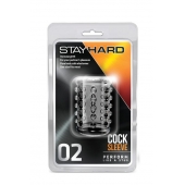 Прозрачная насадка на пенис с шишечками STAY HARD COCK SLEEVE 02 CLEAR - Blush Novelties - в Рубцовске купить с доставкой