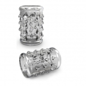 Прозрачная насадка с капельками STAY HARD COCK SLEEVE 05 CLEAR - Blush Novelties - в Рубцовске купить с доставкой