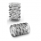 Прозрачная насадка с объёмными чёрточками STAY HARD COCK SLEEVE 06 CLEAR - Blush Novelties - в Рубцовске купить с доставкой