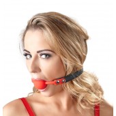 Силиконовый кляп-шар на чёрных ремешках Red Gag silicone - Orion - купить с доставкой в Рубцовске