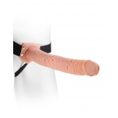 Фаллопротез телесного цвета Hollow Strap-On - 29 см. - Pipedream - купить с доставкой в Рубцовске