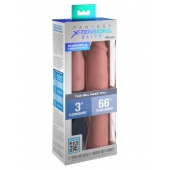 Телесная вибронасадка на член 3  Vibrating Mega X-tension with Remote - 22,9 см. - Pipedream - в Рубцовске купить с доставкой