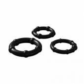 Набор из 3 черных эрекционных колец Babooom Ring Set - Adrien Lastic - в Рубцовске купить с доставкой