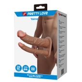 Реалистичная полая насадка на член для двойного проникновения Yairon - 17,5 см. - Baile - купить с доставкой в Рубцовске