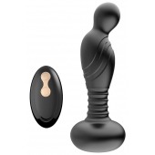 Черный массажер простаты с вибрацей и возвратно-поступательными движениями - Boys of Toys - в Рубцовске купить с доставкой