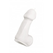 Белая свеча в форме пениса - 47 гр. - Pecado - купить с доставкой в Рубцовске
