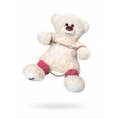 Бондажный набор: белый мишка с розовыми оковами и наручниками - Pecado - купить с доставкой в Рубцовске