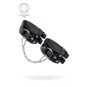 Черные кожаные оковы с двумя ремешками - Pecado - купить с доставкой в Рубцовске