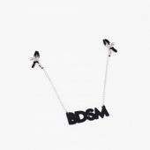 Зажимы на соски с кожаной подвеской BDSM - Crazy Handmade - купить с доставкой в Рубцовске