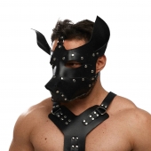 Черная кожаная маска «Собака» - Crazy Handmade - купить с доставкой в Рубцовске
