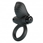 Черное эрекционное кольцо с вибрацией Adrien - Baile - в Рубцовске купить с доставкой