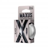 Черные утолщенные презервативы MAXUS Extra Strong с железным кейсом - 3 шт. - Maxus - купить с доставкой в Рубцовске