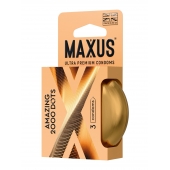 Точечные презервативы MAXUS 2000 Amazing Dots с железным кейсом - 3 шт. - Maxus - купить с доставкой в Рубцовске