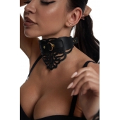 Фигурный чокер с узорами и золотистой фурнитурой - Crazy Handmade - купить с доставкой в Рубцовске