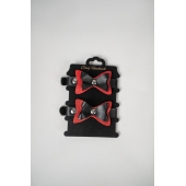 Черно-красные кожаные наручники с бантиками - Crazy Handmade - купить с доставкой в Рубцовске