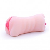 Телесный двусторонний мастурбатор - вагина и ротик - Boys of Toys - в Рубцовске купить с доставкой