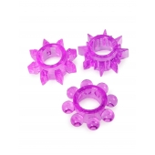 Набор из 3 лиловых эрекционных колец различной формы - Erowoman-Eroman - в Рубцовске купить с доставкой