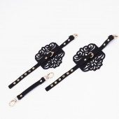 Черный фигурные оковы с золотистой фурнитурой - Crazy Handmade - купить с доставкой в Рубцовске