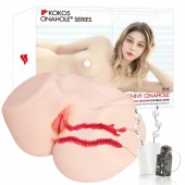 Мастурбатор-полуторс с двойным слоем материала и вибрацией Jenny Onahole Real Vagina - KOKOS - в Рубцовске купить с доставкой