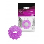Лиловое эрекционное кольцо с 2 рядами стимулирующих шариков - Erowoman-Eroman - в Рубцовске купить с доставкой