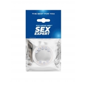 Эрекционное кольцо со стимулирующими шариками сверху и снизу - Sex Expert - в Рубцовске купить с доставкой