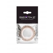 Эрекционное кольцо с бежевыми «ресничками» - Sextaz - в Рубцовске купить с доставкой