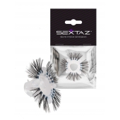 Эластичное эрекционное кольцо с черными «ресничками» - Sextaz - в Рубцовске купить с доставкой