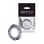 Эластичное эрекционное колечко с черными «ресничками» - Sextaz - в Рубцовске купить с доставкой