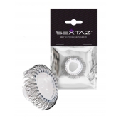 Эластичное эрекционное кольцо с длинными черными «ресничками» - Sextaz - в Рубцовске купить с доставкой