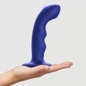 Синяя насадка-стимулятор Strap-On-Me Tapping Dildo Wave - Strap-on-me - купить с доставкой в Рубцовске