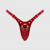 Красный пояс для фиксации насадок Strap-On-Me Leatherette Harness Fabulous - Strap-on-me - купить с доставкой в Рубцовске