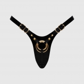 Черный пояс для фиксации насадок Strap-On-Me Leatherette Harness Fabulous - Strap-on-me - купить с доставкой в Рубцовске