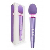 Сиреневый жезловый вибромассажер с головкой на гибкой шее - 25,5 см. - Erokay
