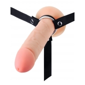 Мужской полый страпон на регулируемых ремешках - 22 см. - Sex Expert - купить с доставкой в Рубцовске