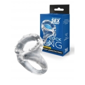 Прозрачное двойное эрекционное кольцо - Sex Expert - в Рубцовске купить с доставкой