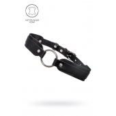 Черный кожаный чокер-ошейник со скруглёнными углами - Pecado - купить с доставкой в Рубцовске