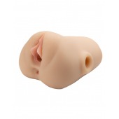 Телесный мастурбатор с вибрацией Double Pounder Vibrating Squeeze Stroker - Pipedream - в Рубцовске купить с доставкой