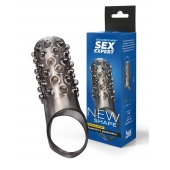 Дымчатая насадка на пенис с выпуклостями - 12 см. - Sex Expert - в Рубцовске купить с доставкой