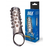 Дымчатая насадка на пенис с выпуклостями - 11 см. - Sex Expert - в Рубцовске купить с доставкой